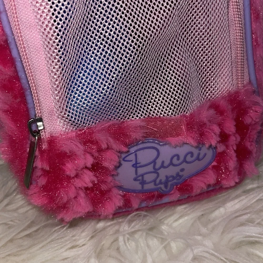 Pink Plush Small Pet Carrier